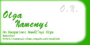 olga namenyi business card